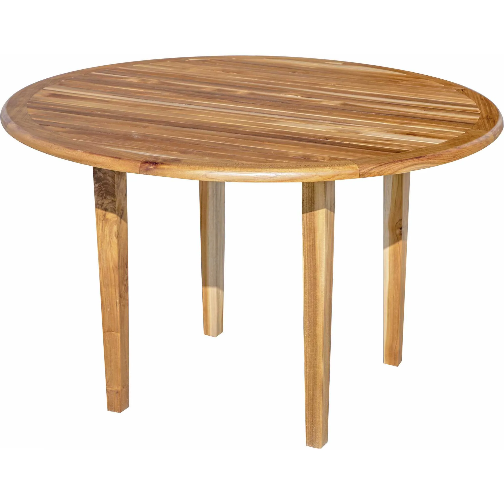 37" Round Compact Teak Dining Table in Natural Finish By Homeroots - 376766 - Image 2