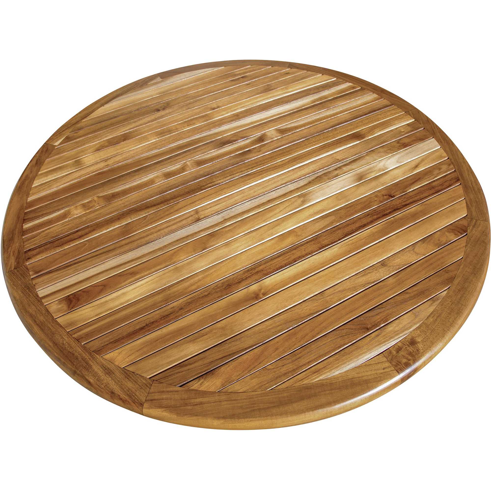 37" Round Compact Teak Dining Table in Natural Finish By Homeroots - 376766 - Image 3