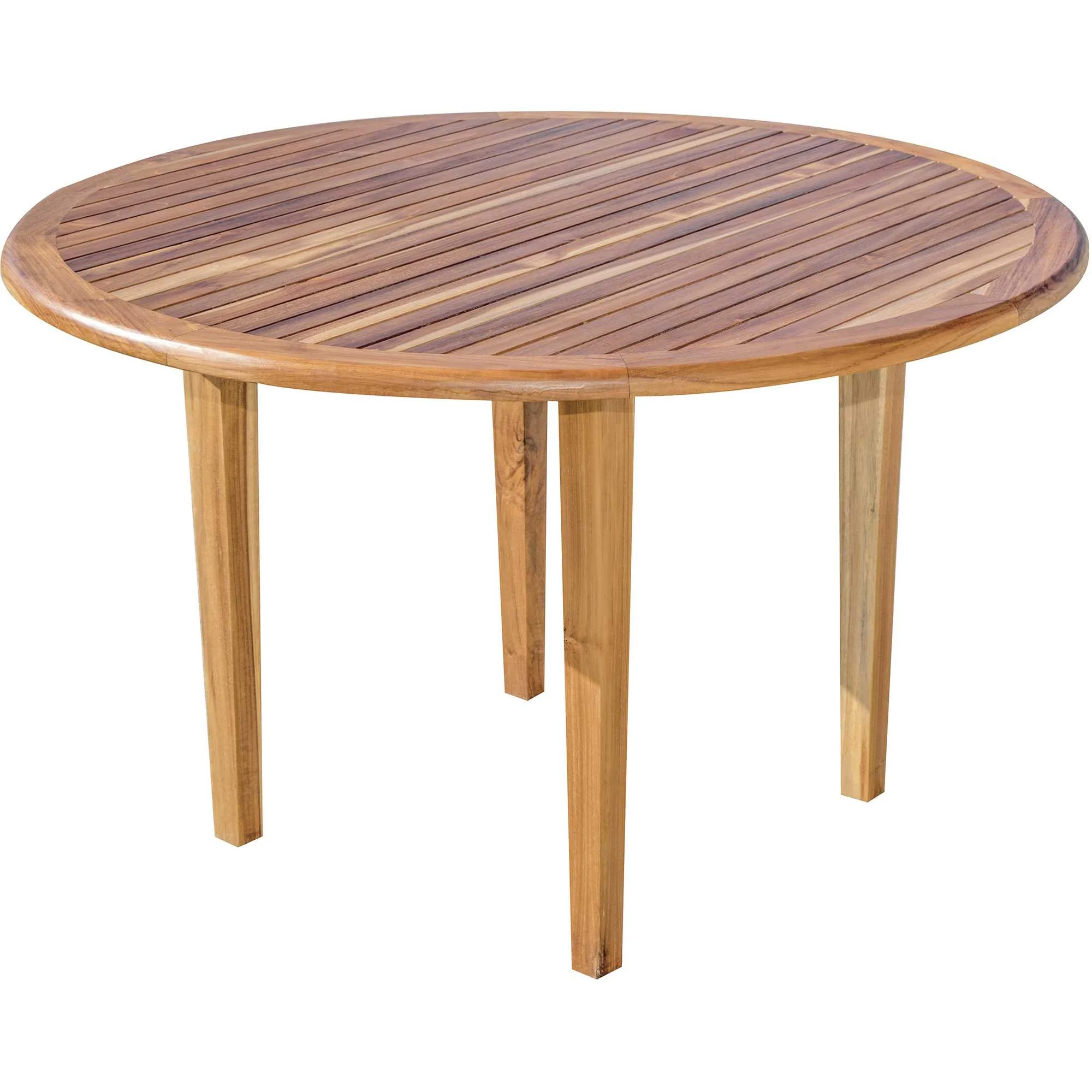 37" Round Compact Teak Dining Table in Natural Finish By Homeroots - 376766 - Image 4