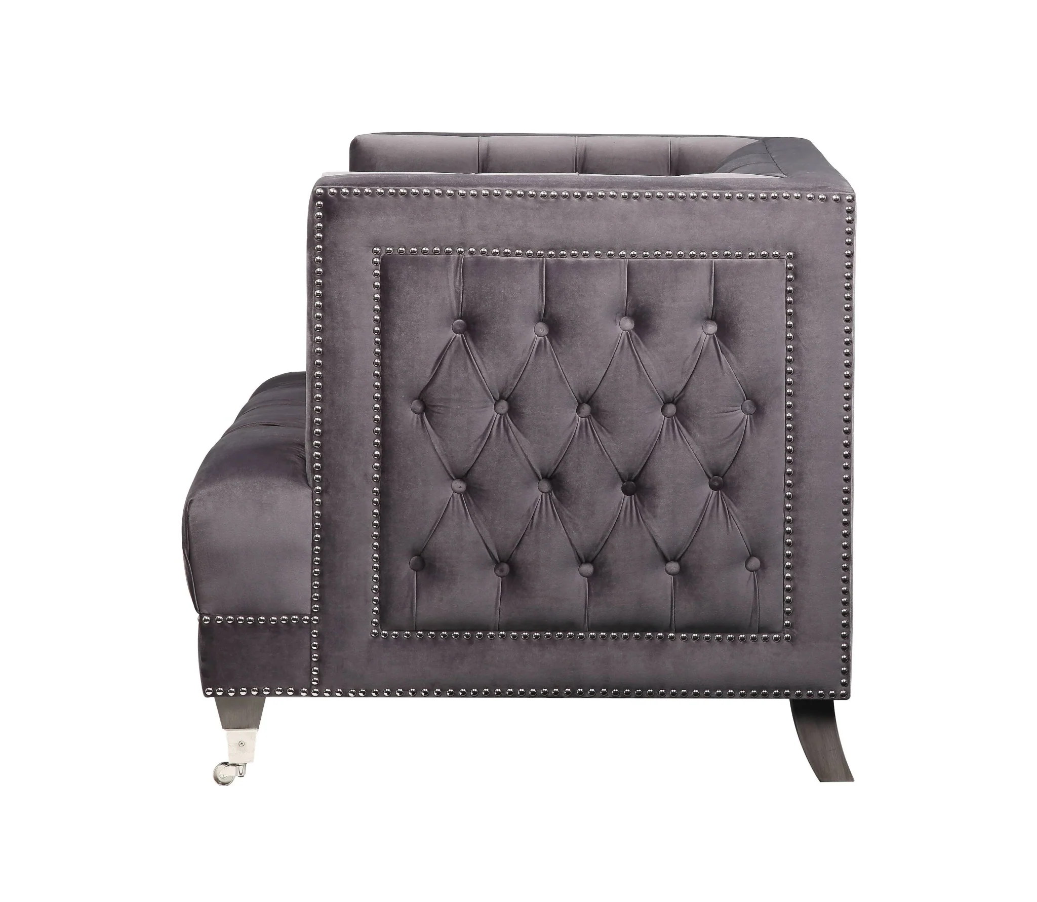 38" Black Tufted Arm Chair By Homeroots - Image 3