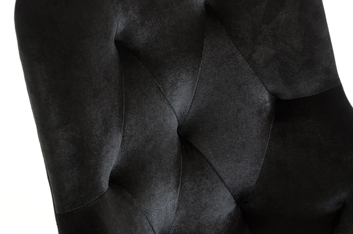 38' Black Velvet Fabric Dining Chair By Homeroots - Image 5