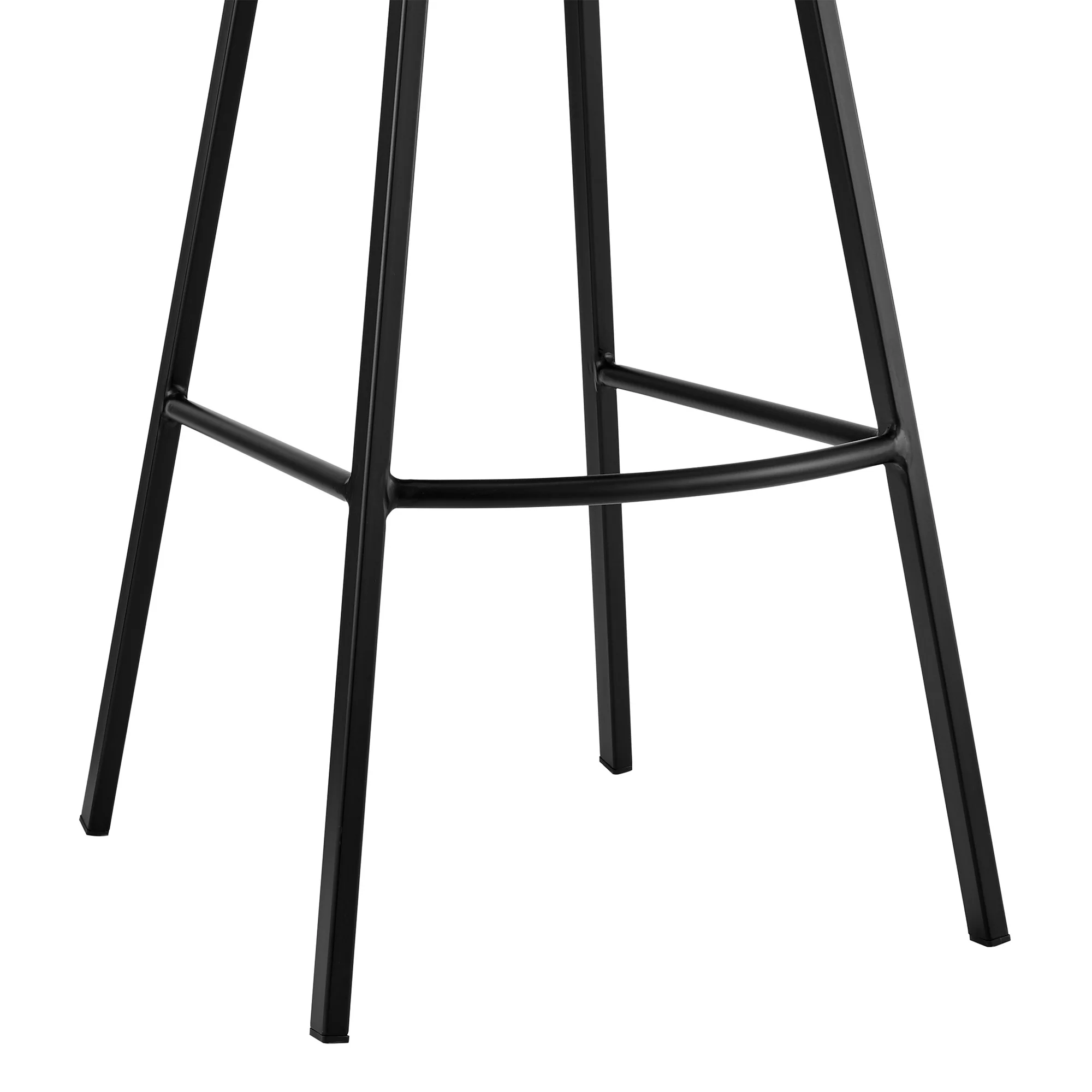 38" Gray Faux Leather And Iron Counter Height Bar Chair By Homeroots - Image 9