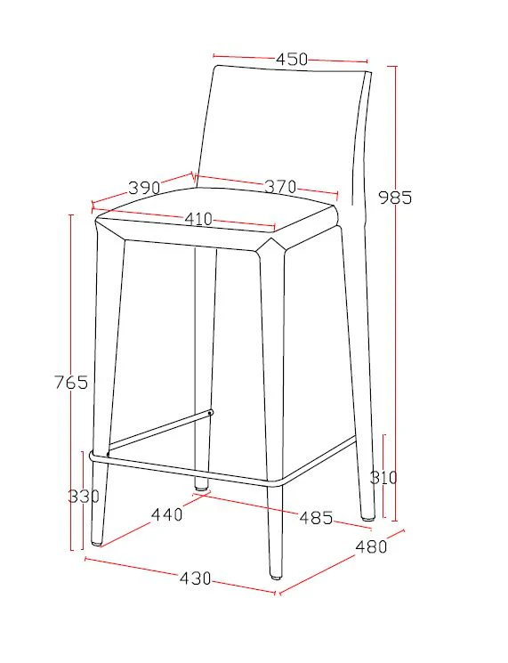 38' Grey Fabric And Metal Bar Stool By Homeroots - Image 5