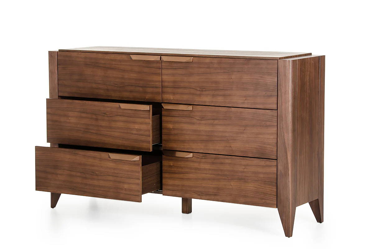 38' Tobacco Veneer And Mdf Dresser With 6 Drawers By Homeroots - Image 2