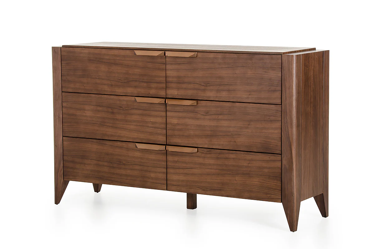 38' Tobacco Veneer And Mdf Dresser With 6 Drawers By Homeroots - Image 3