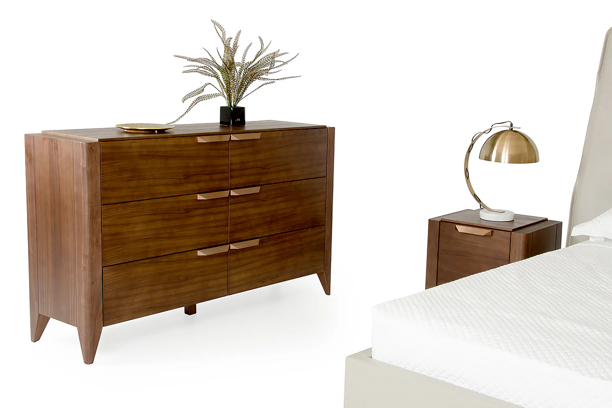 38' Tobacco Veneer And Mdf Dresser With 6 Drawers By Homeroots - Image 5