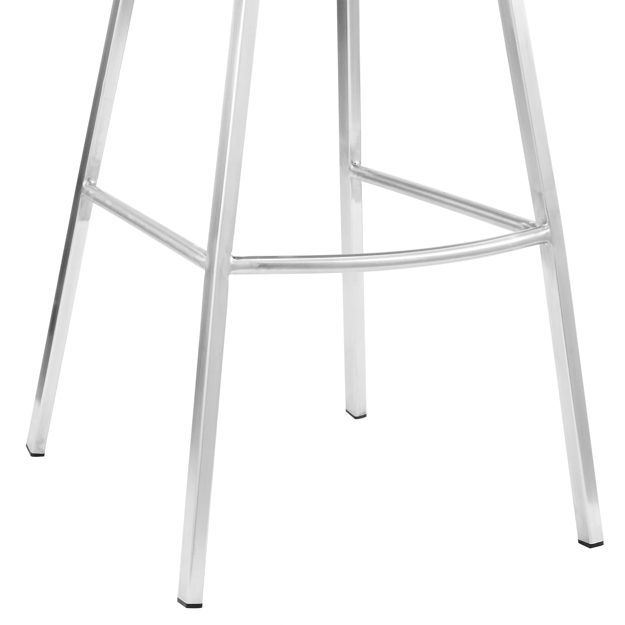 38" White Faux Leather And Iron Counter Height Bar Chair By Homeroots - Image 9