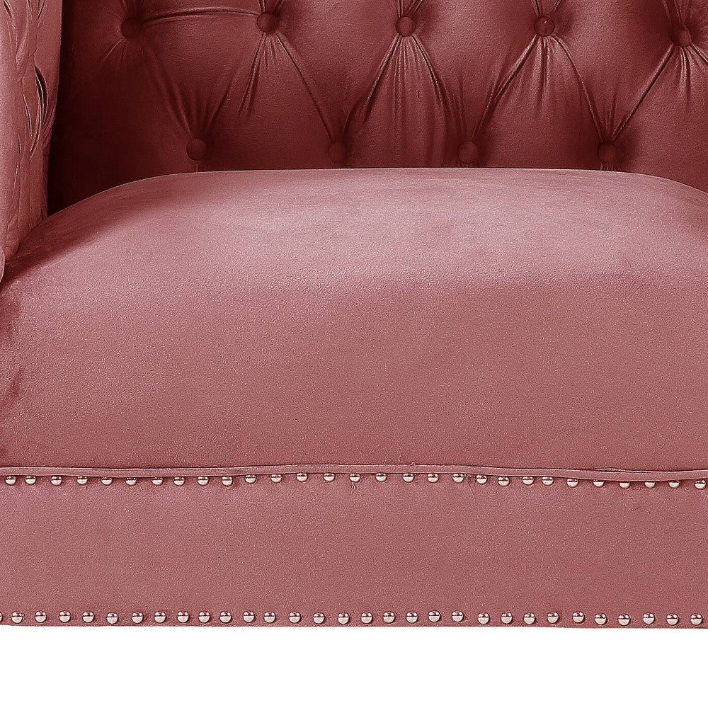 39" Black Tufted Arm Chair By Homeroots - Image 3