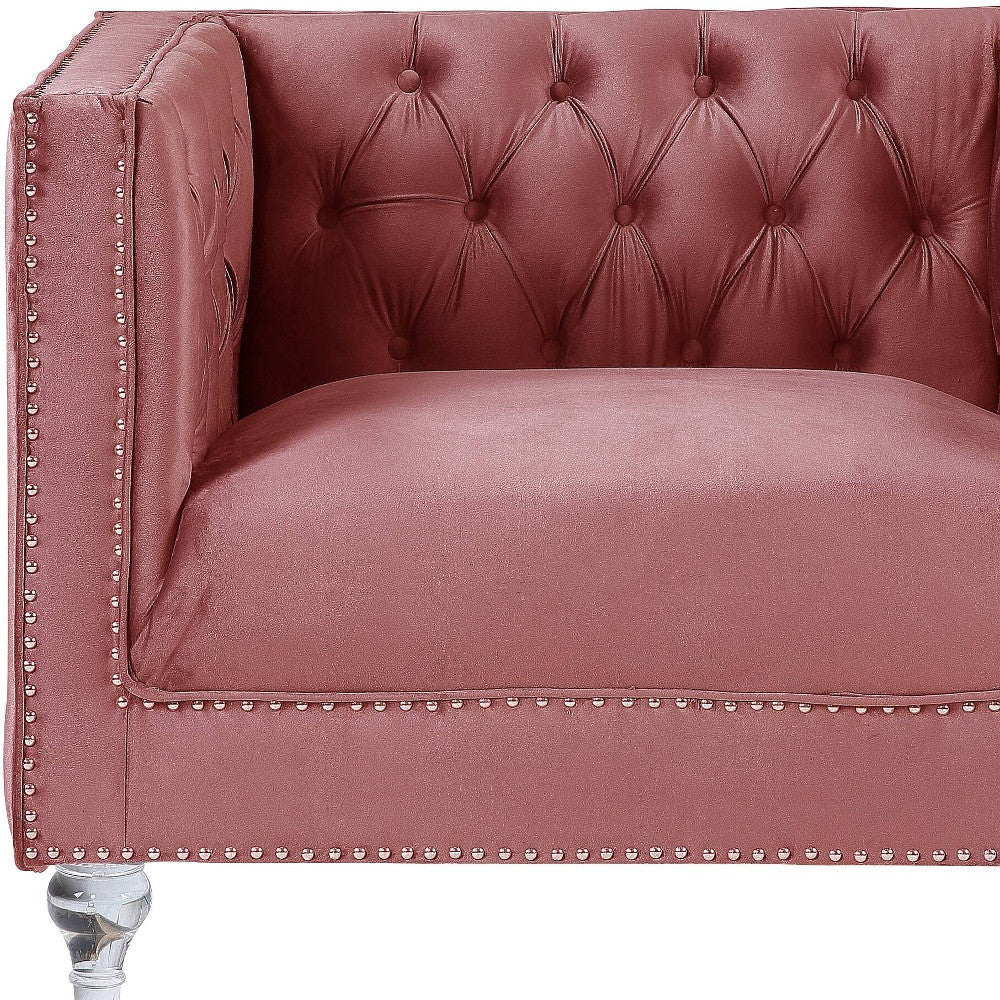 39" Black Tufted Arm Chair By Homeroots - Image 4
