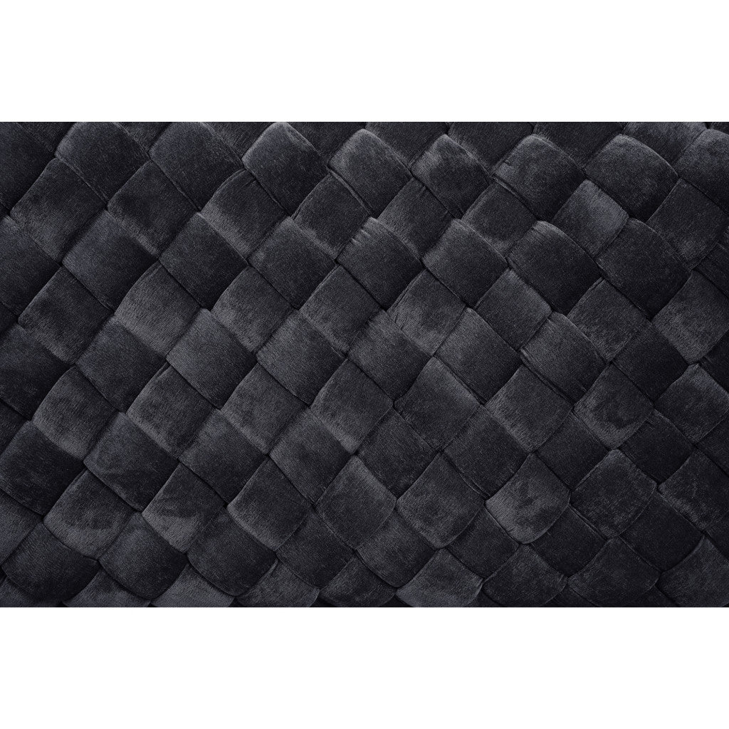 39" Black Upholstered Velvet Bench By Homeroots - Image 6