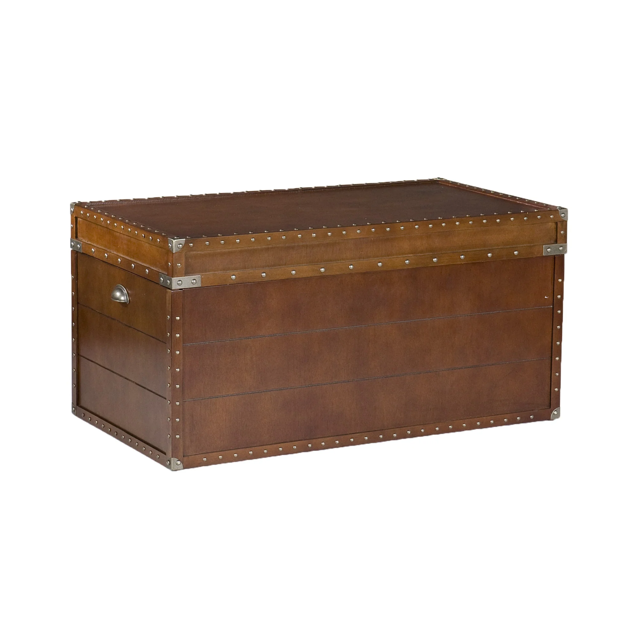39" Brown Manufactured Wood And Metal Rectangular Coffee Table By Homeroots - 402161 - Image 4