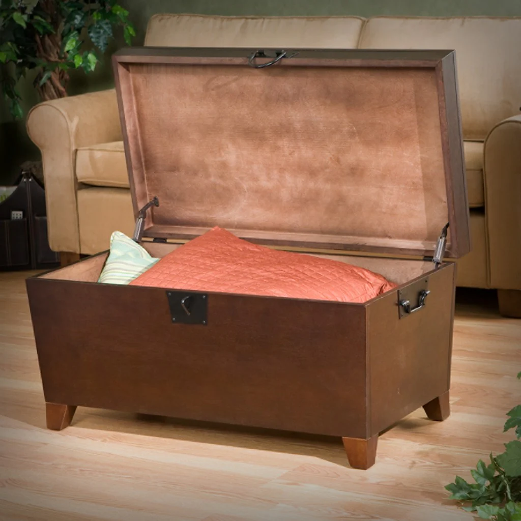 39" Brown Manufactured Wood And Metal Rectangular Coffee Table By Homeroots - 402162 - Image 2