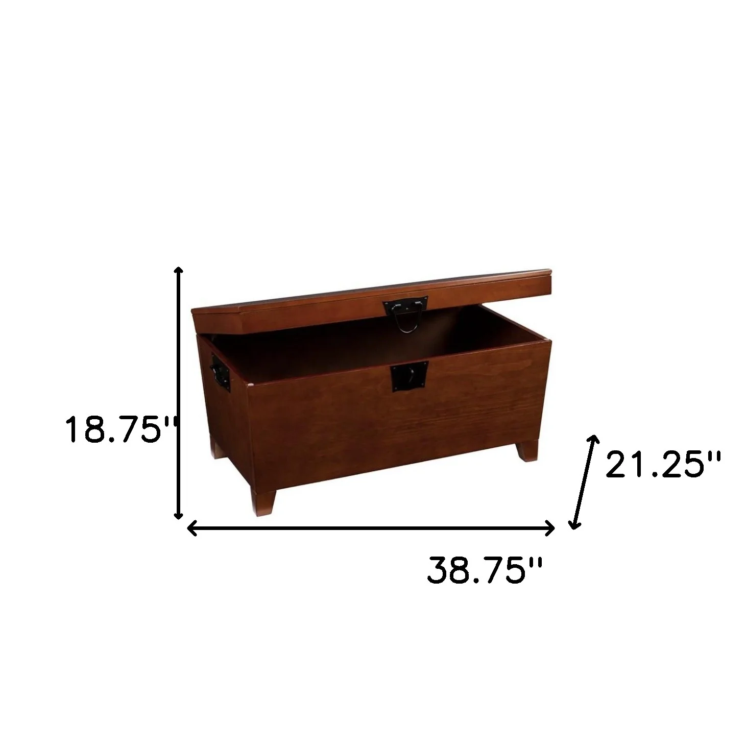 39" Brown Manufactured Wood And Metal Rectangular Coffee Table By Homeroots - 402163 - Image 7