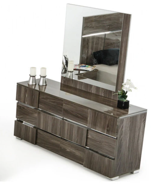 39" Ebony MDF Veneer and Glass Mirror By Homeroots - Image 4
