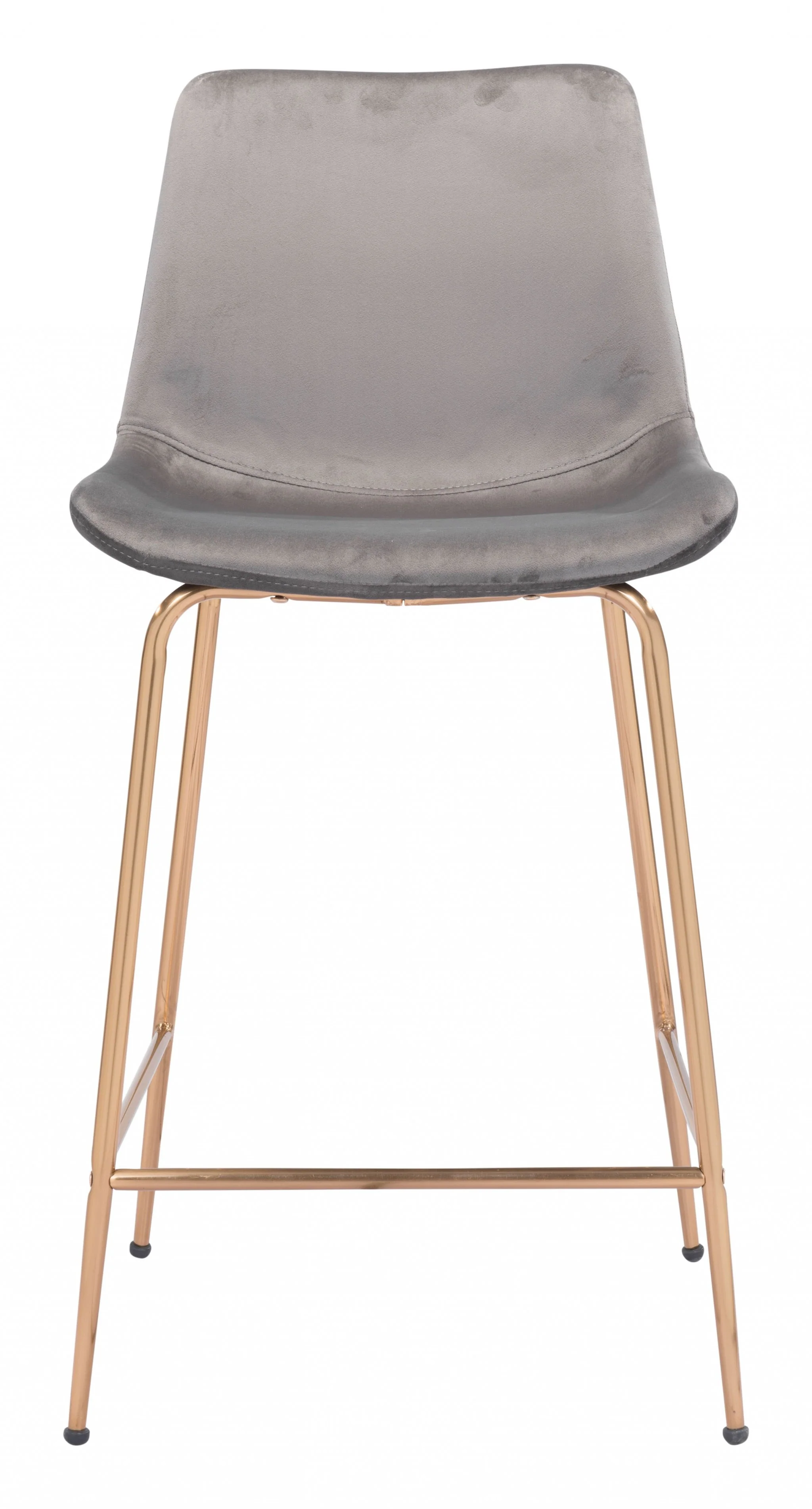 39" Gray Steel Low Back Chair With Footrest By Homeroots - Image 4