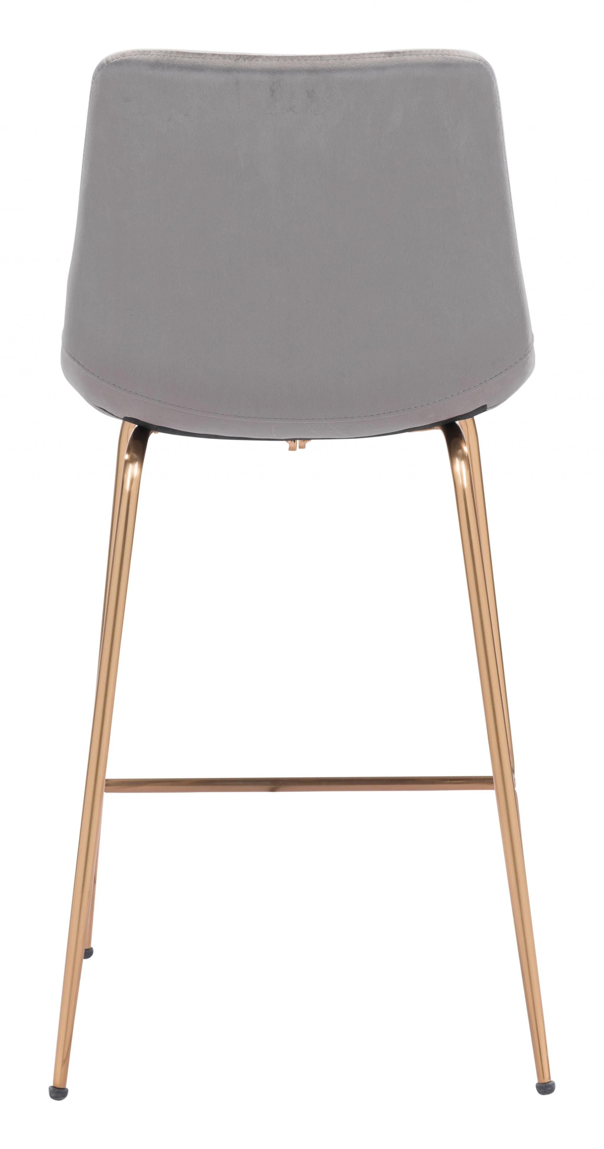 39" Gray Steel Low Back Chair With Footrest By Homeroots - Image 5