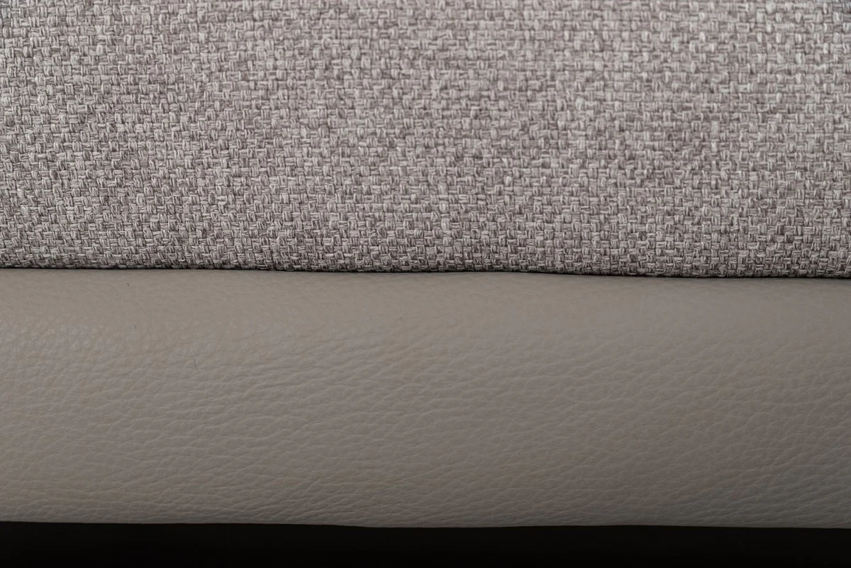 39' Grey Fabric Foam Wood and Stainless Steel Sectional Sofa By Homeroots - Image 4