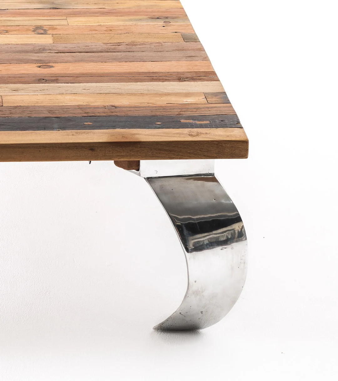 39" Steel And Reclaimed Wood Contemporary Square Coffee Table By Homeroots - Image 7