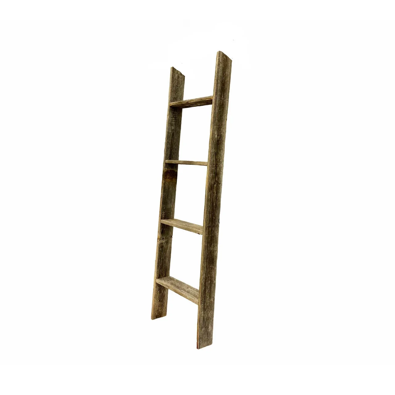 4 Step Rustic Black Wood Ladder Shelf By Homeroots - Image 6
