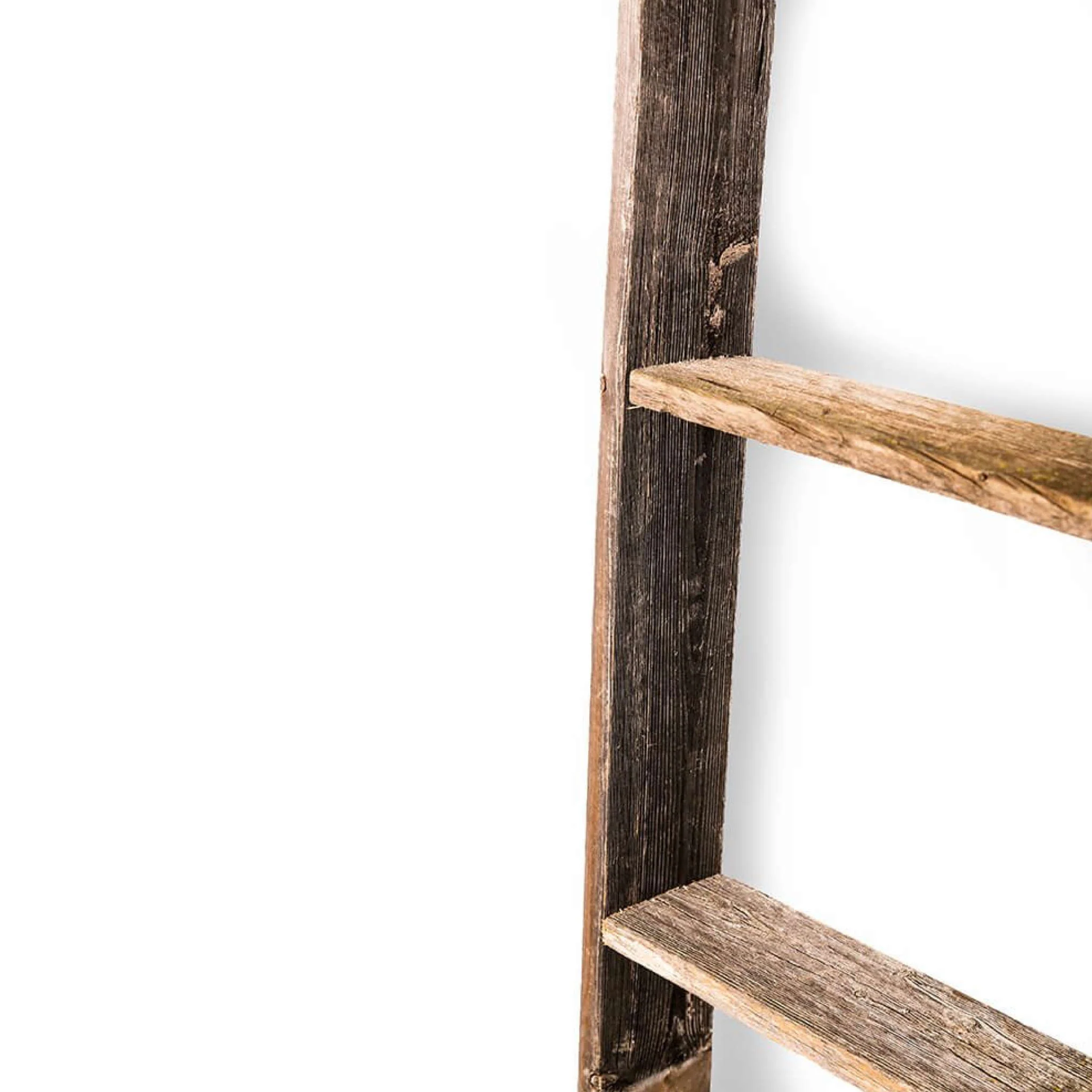4 Step Rustic Black Wood Ladder Shelf By Homeroots - Image 7