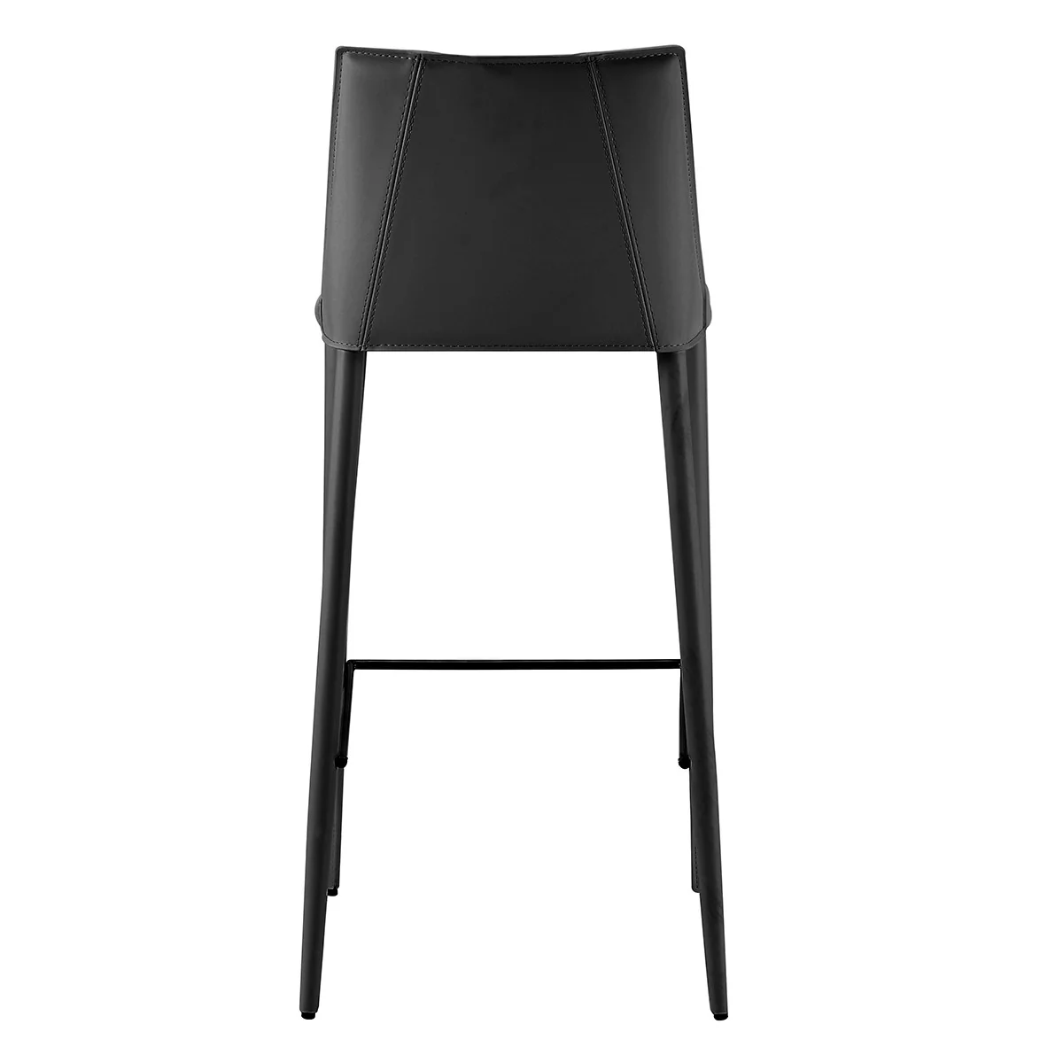 40" Black Steel Low Back Bar Height Chair With Footrest By Homeroots - Image 6