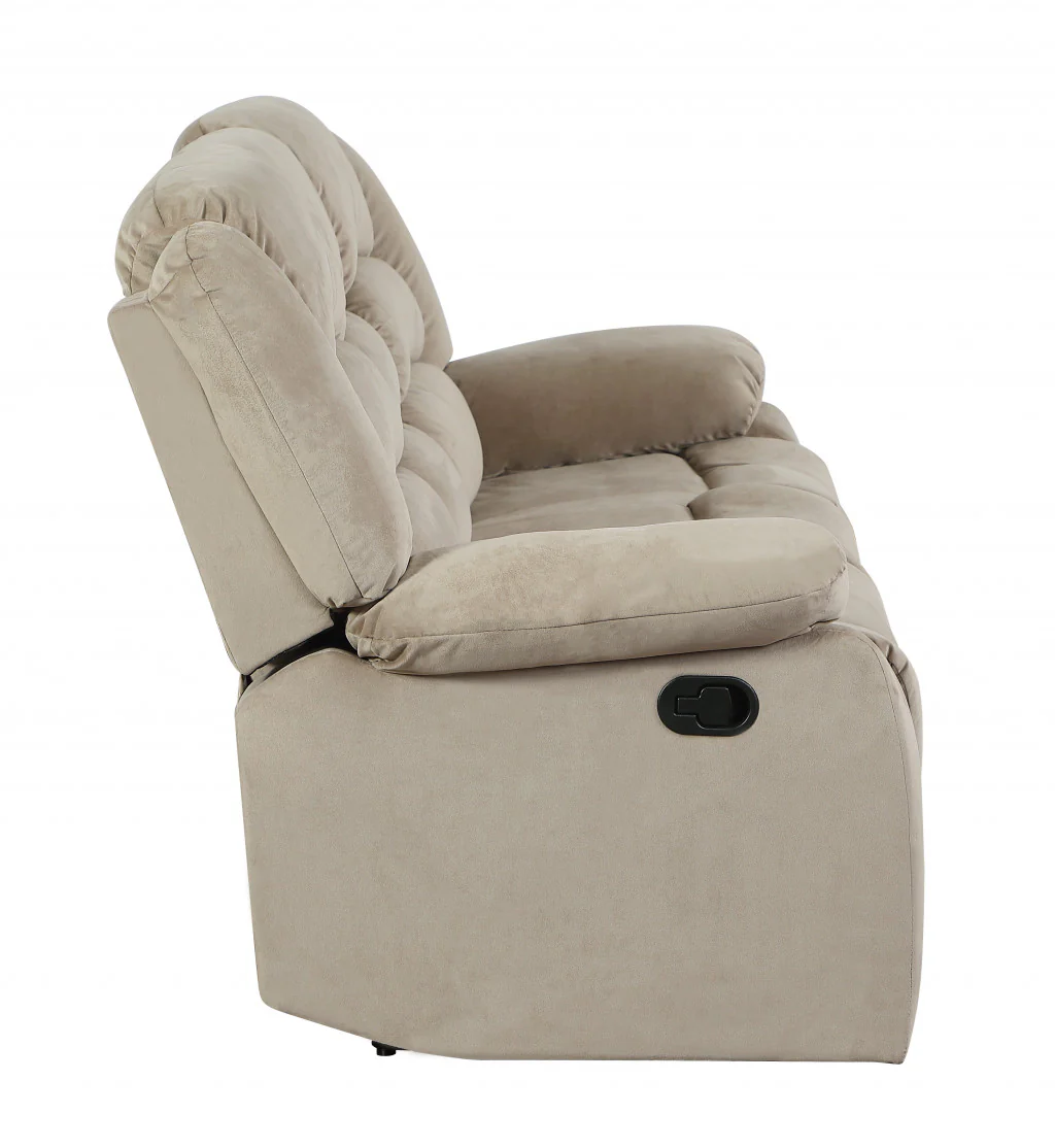 40" Contemporary Beige Fabric Loveseat By Homeroots - Image 5