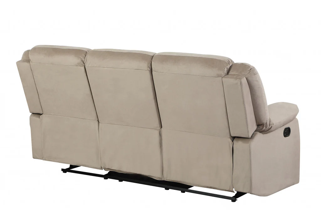 40" Contemporary Beige Fabric Sofa By Homeroots - Image 4