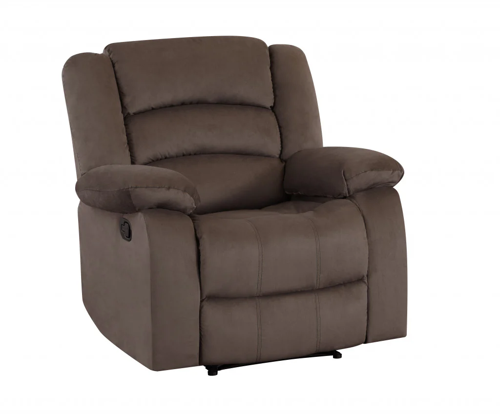 40" Contemporary Brown Fabric Chair By Homeroots - Image 2
