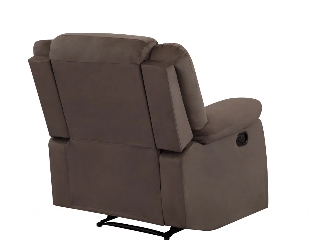 40" Contemporary Brown Fabric Chair By Homeroots - Image 3