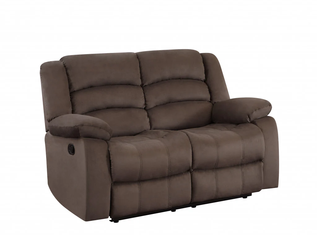 40" Contemporary Brown Fabric Loveseat By Homeroots - Image 2
