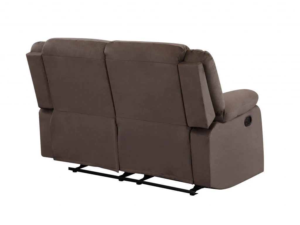 40" Contemporary Brown Fabric Loveseat By Homeroots - Image 3