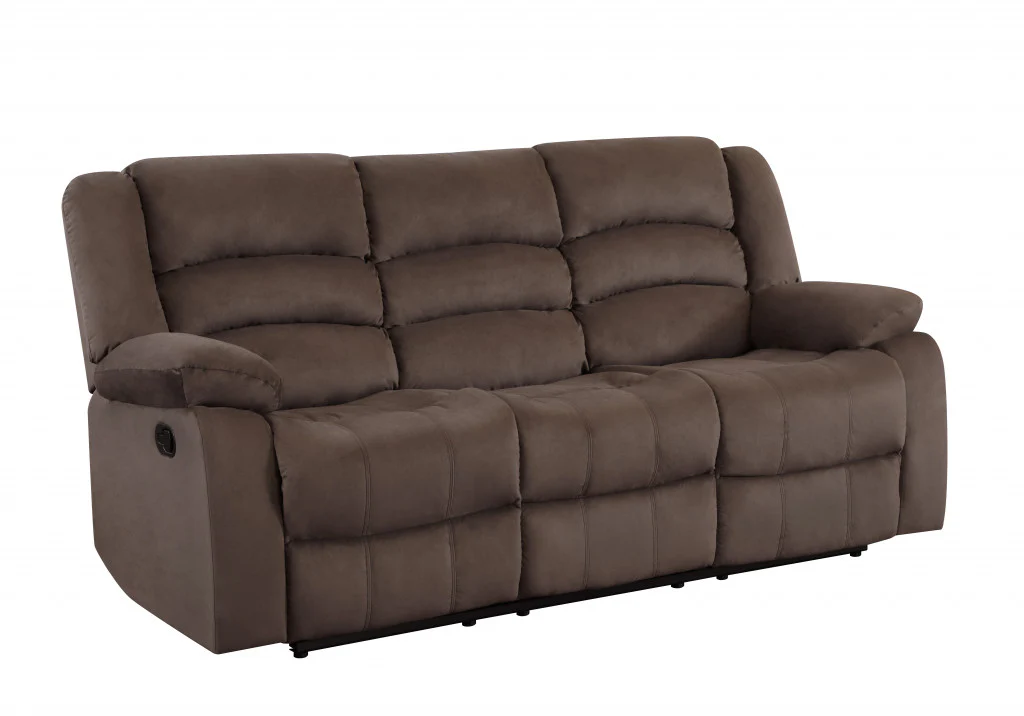 40" Contemporary Brown Fabric Sofa By Homeroots - Image 2