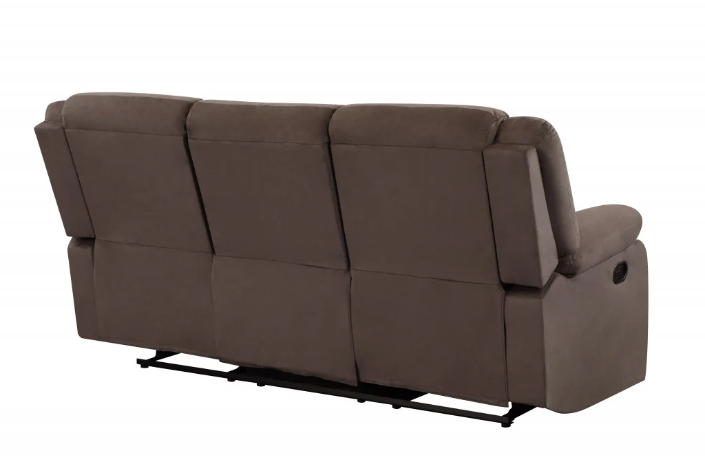 40" Contemporary Brown Fabric Sofa By Homeroots - Image 3