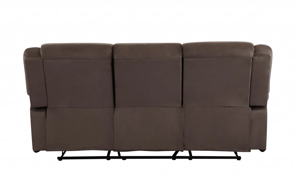 40" Contemporary Brown Fabric Sofa By Homeroots - Image 4