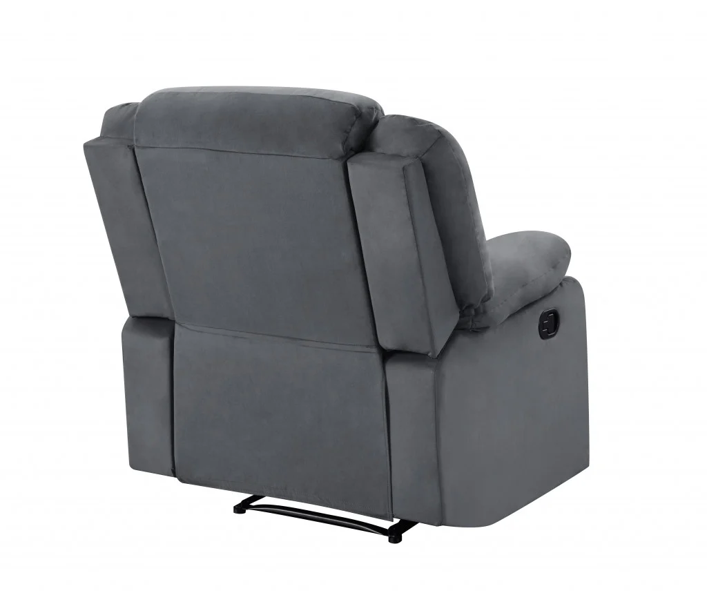 40" Contemporary Grey Fabric Chair By Homeroots - Image 3