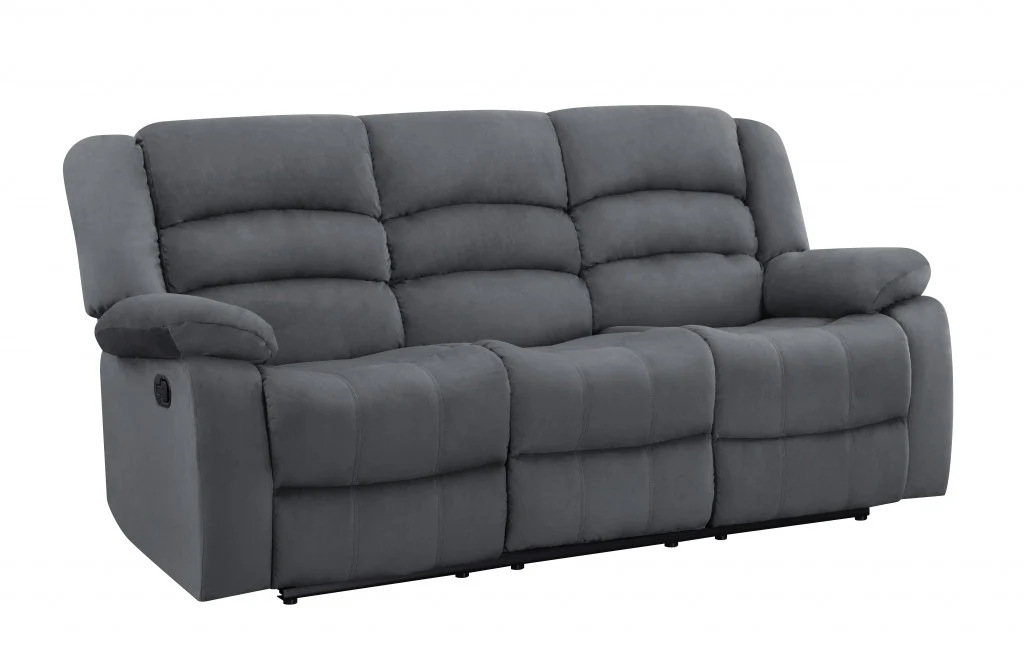 40" Contemporary Grey Fabric Sofa By Homeroots - Image 2