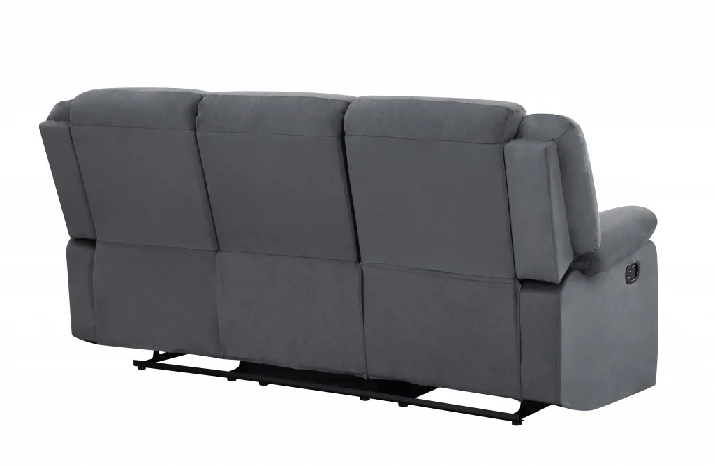40" Contemporary Grey Fabric Sofa By Homeroots - Image 3