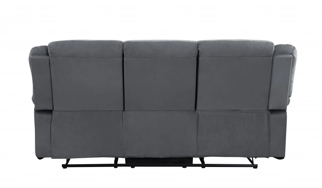 40" Contemporary Grey Fabric Sofa By Homeroots - Image 4