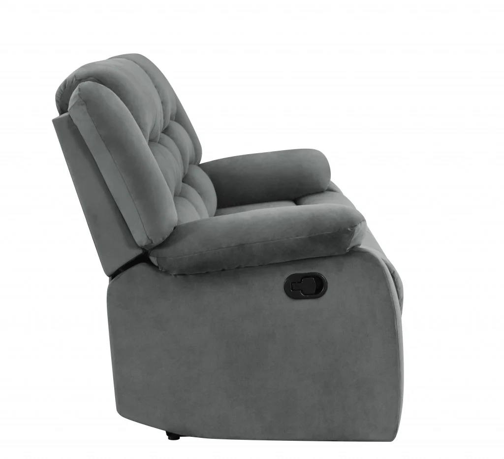 40" Contemporary Grey Fabric Sofa By Homeroots - Image 5
