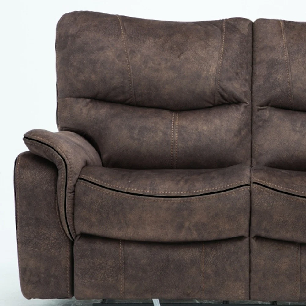 40" Elegant Dark Brown Fabric Loveseat By Homeroots - Image 4