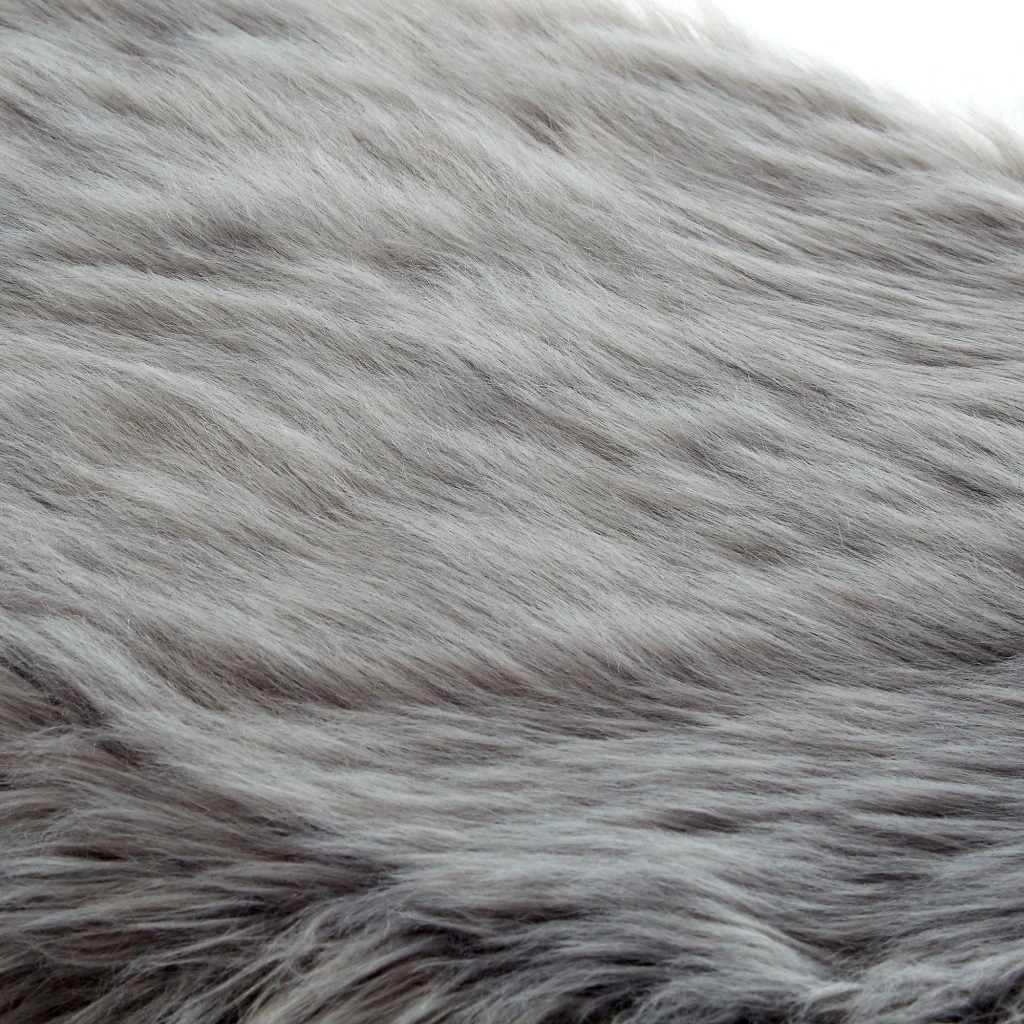 40" Gray And Silver Upholstered Faux Fur Bench By Homeroots - Image 7