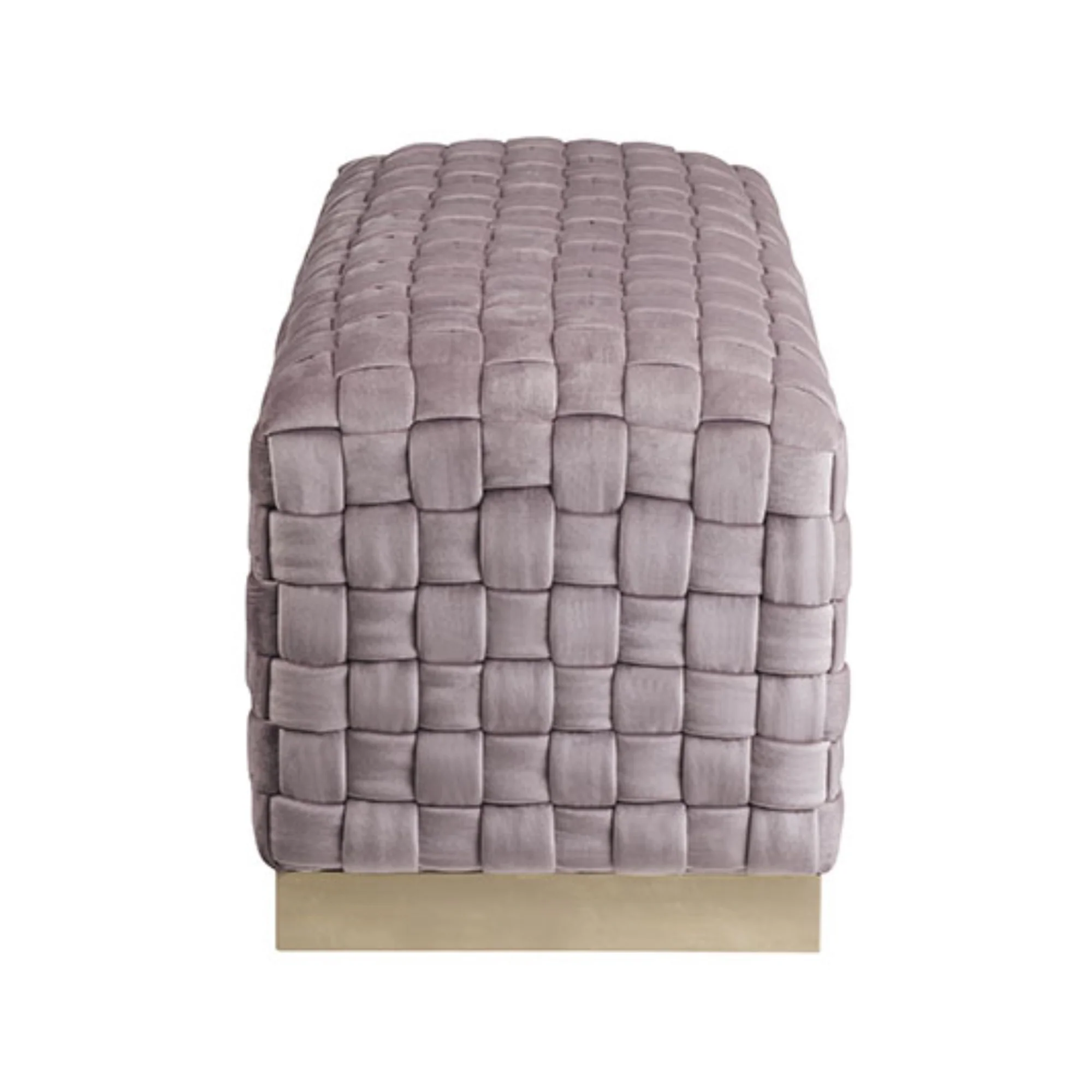 40" Lilac And Gold Upholstered Velvet Bench By Homeroots - Image 6