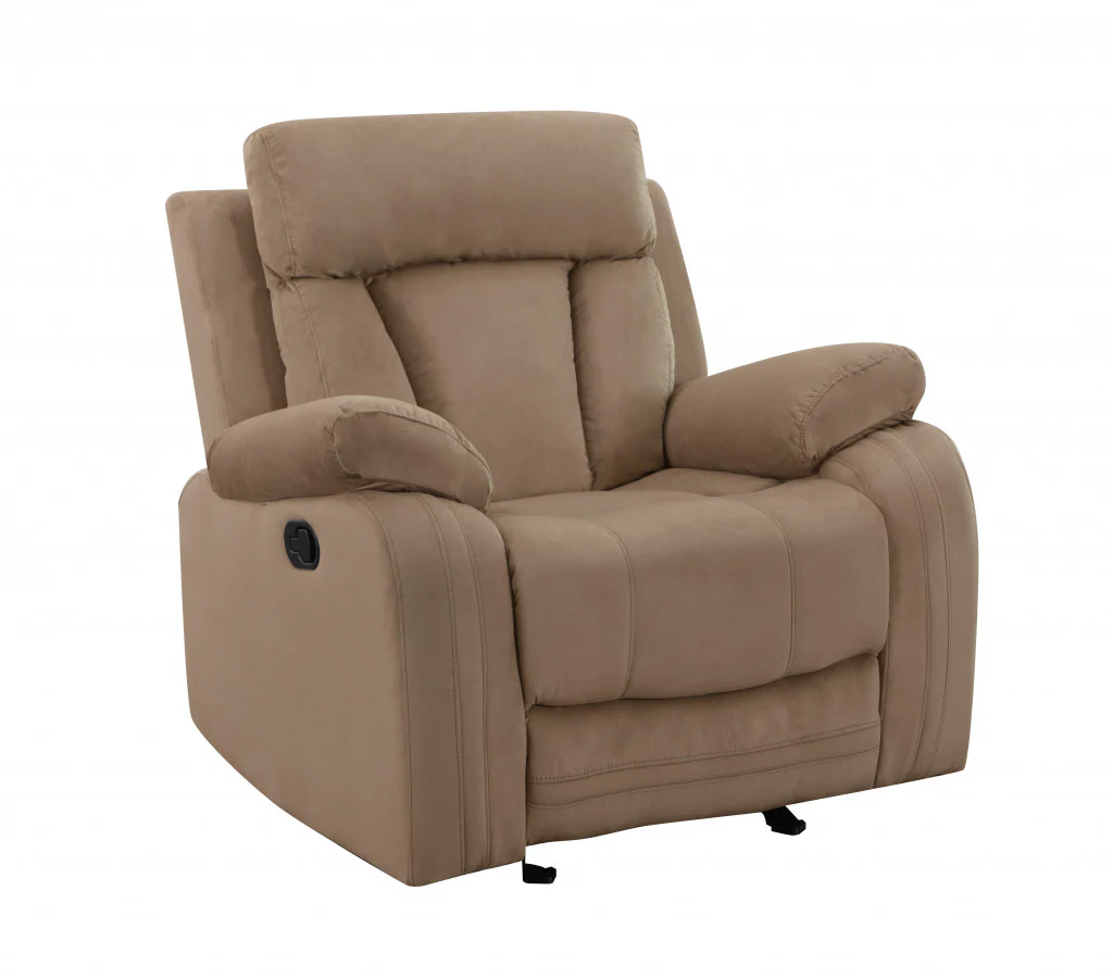 40" Modern Beige Fabric Chair By Homeroots - Image 2