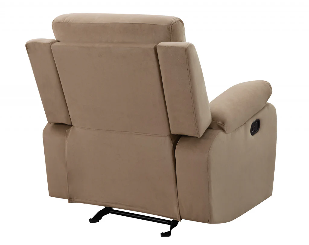 40" Modern Beige Fabric Chair By Homeroots - Image 4