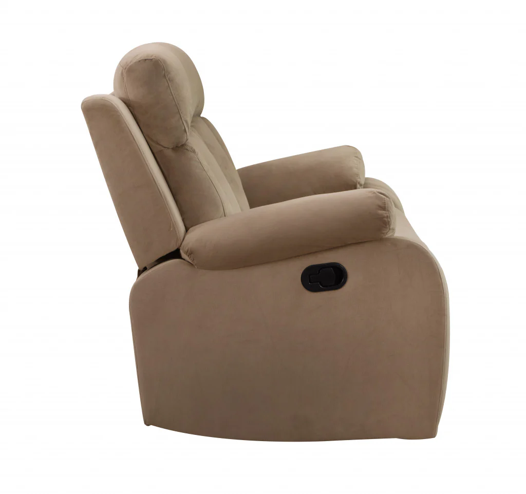 40" Modern Beige Fabric Loveseat By Homeroots - Image 3