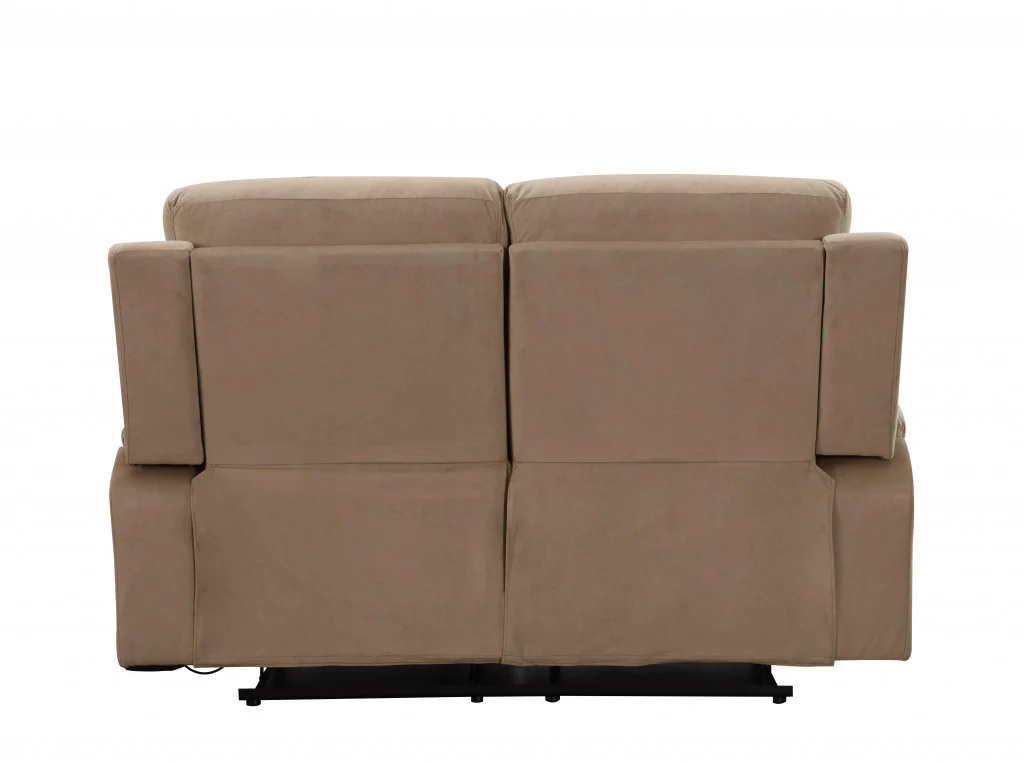 40" Modern Beige Fabric Loveseat By Homeroots - Image 5
