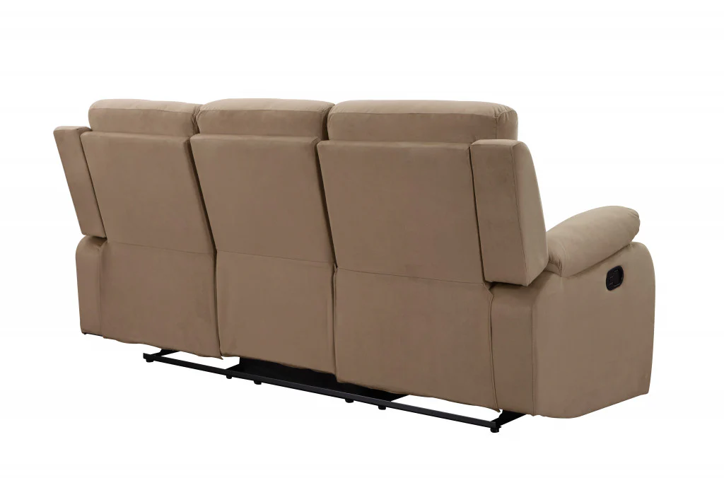 40" Modern Beige Fabric Sofa By Homeroots - Image 3