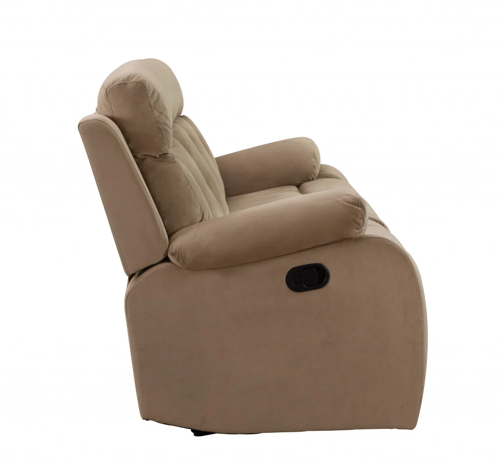 40" Modern Beige Fabric Sofa By Homeroots - Image 4