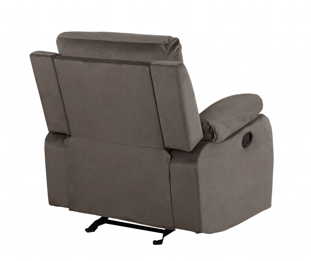 40" Modern Brown Fabric Chair By Homeroots - Image 3