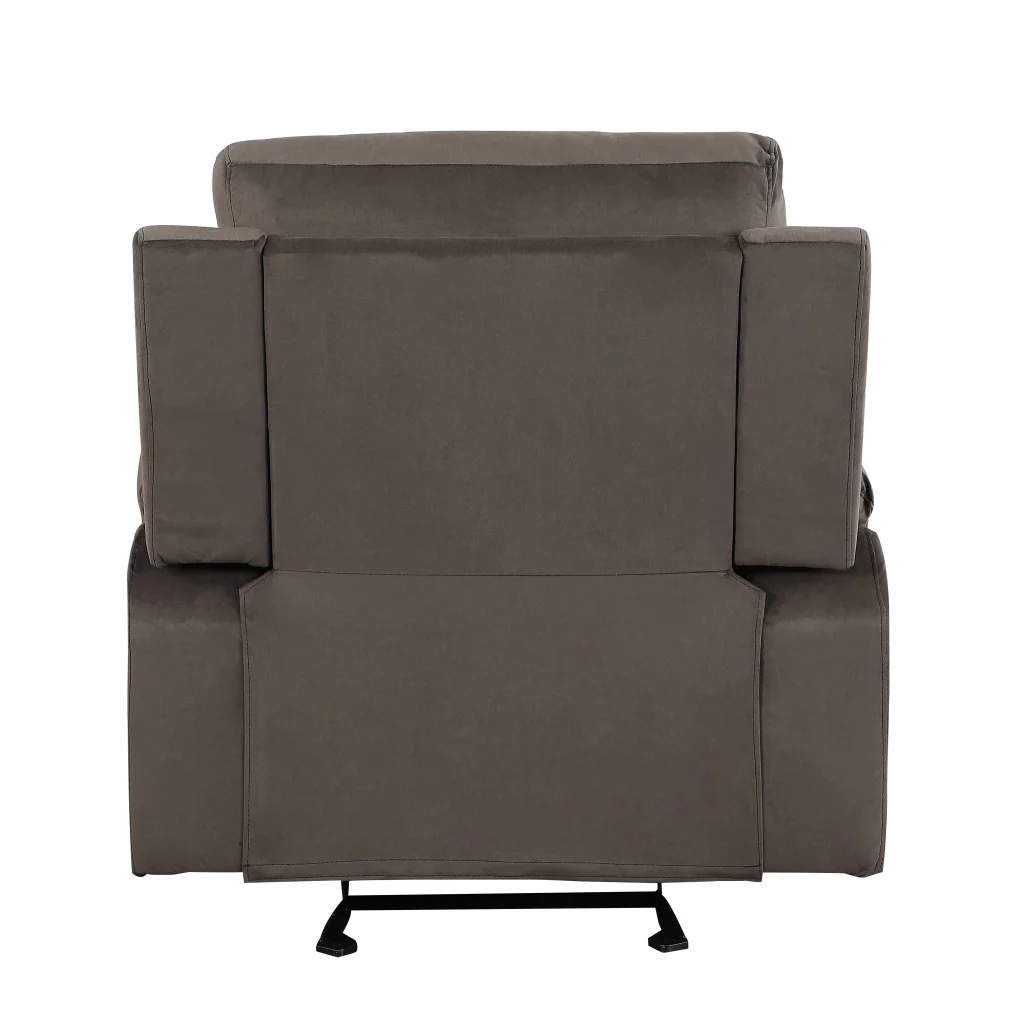 40" Modern Brown Fabric Chair By Homeroots - Image 4